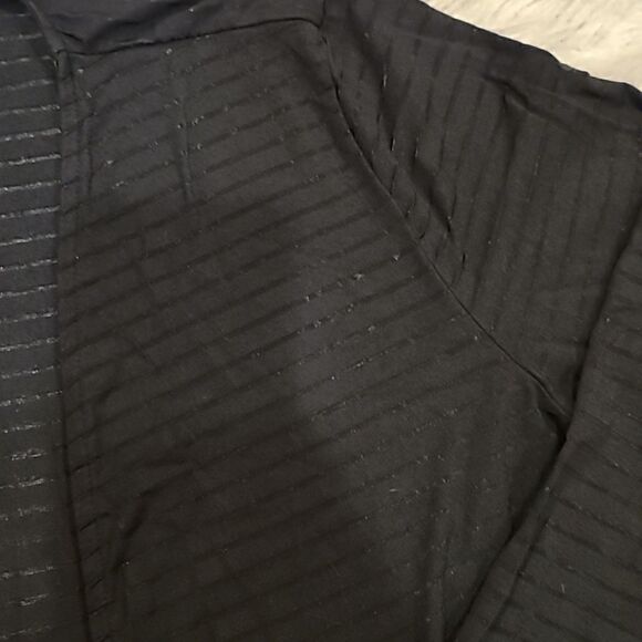 J Jill wearever collection black stripped rayon stretch open cardigan size small - Picture 2 of 5